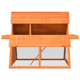 Rabbit Hutch Solid Pine & Fir Wood 152x128x108 cm 170643