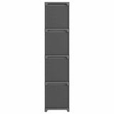 322617 12-Cube Display Shelf with Boxes Grey 103x30x141 cm Fabric