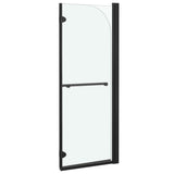 147193 Folding Shower Enclosure 2 Panels ESG 95x140 cm Black