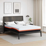 Mattress White and Grey 140 x 190 cm Memory Foam 4106305
