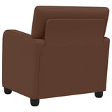 Armchair Brown Faux Leather 42043428