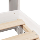 Bed Frame without Mattress White 75x190 cm Small Single Solid Wood Pine 3323675
