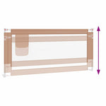 Toddler Safety Bed Rail Taupe 200x25 cm Fabric 10224