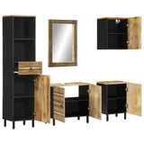 5 Piece Bathroom Furniture Set Solid Wood Mango 3310132