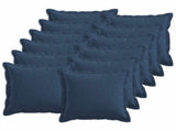 Cushion with Pillow HOUTEN 12 pcs Blue Faux Linen 934584