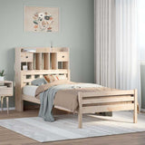Bookcase Bed without Mattress 90x200cm Solid Wood Pine 3322257