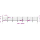 Garden Fence with Spear Top Steel 1248x150 cm Black 277635