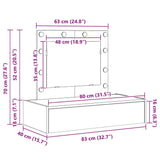 Dressing Table with Drawer Grey 83 x 40 x 70 cm Engineered Wood 865231
