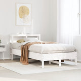 Bed Frame without Mattress White 90x190 cm Single Solid Wood Pine 3306169