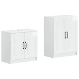 2 Piece Bathroom Cabinet Set UTRECHT High Gloss White 3417652