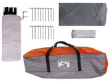 Family Tent with Roof Grey and Orange 450 x 400 x 265 cm 42028601