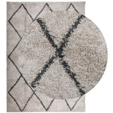 Shaggy Rug PAMPLONA High Pile Modern Beige and Anthracite 200x280 cm 375393