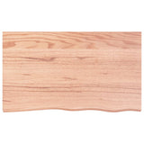 Table Top Light Brown 100x60x cm Treated Solid Wood Oak 3156370