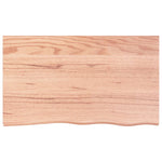 Table Top Light Brown 100x60x cm Treated Solid Wood Oak 3156370