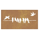 Garden Wall Decoration 105x55 cm Corten Steel Bird Design 824496