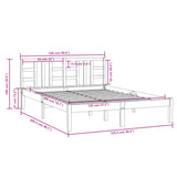 Bed Frame without Mattress 120x200 cm Solid Wood 3105400