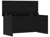 Storage Chest Black Oak 80 x 40 x 50 cm Engineered Wood 8011260