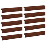 Garden Cover Profile 10 pcs 100 x 10 x 15 cm Weathering Steel 8012919