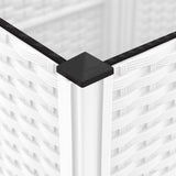 Garden Planter with Trellis White 80x80x136 cm PP 153286