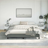 Bed Frame without Mattress Dark Grey 193x203 cm King Fabric 347111