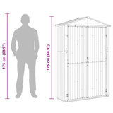 Garden Shed Brown 116x45x175 cm Galvanised Steel 46304