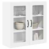 Wall Glass Cabinet PORTO White 80 x 31 x 80 cm Engineered Wood 885415