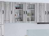 Wall Glass Cabinet LUCCA 2 pcs Grey Sonoma 40 x 31 x 80 cm 884998
