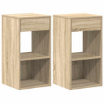 ZNTS Bedside Cabinets with Drawer 2 pcs Sonoma Oak 35x34x66.5 cm 858718