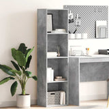 Bookcase Concrete Grey 40x30x152 cm Engineered Wood 857879