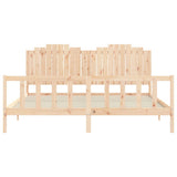 Bed Frame without Mattress 200x200 cm Solid Wood Pine 3192316