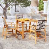 Garden Dining Set Acacia Brown Solid Acacia wood, Poly rattan 3087123