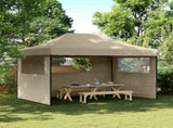 Party Tent Folding Taupe 279 x 410 x 315 cm Oxford Fabric 42023590
