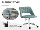 Mid Back Office Chair Velvet Fabric Swivel Scallop Shape Computer Desk Chair for Home Study Bedroom T3398P328243