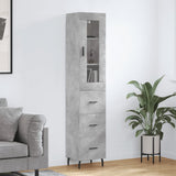 Highboard Concrete Grey 34,5x34x180 cm Engineered Wood 3199253