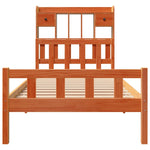 Bookcase Bed without Mattress Wax Brown 75x190 cm Small Single Solid Wood Pine 3322182
