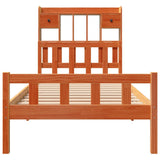 Bookcase Bed without Mattress Wax Brown 75x190 cm Small Single Solid Wood Pine 3322182