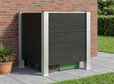 Garbage Bin Fence Grey 85 x 85 x 115 cm Aluminium and WPC 42039184