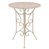 3 Piece Bistro Set Steel White 43149
