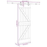 Sliding Door with Hardware Set 70x210 cm Solid Wood Pine 3332634