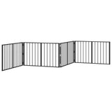 Dog Gate 4 pcs Black 100 x 60 cm Galvanised Steel 891997