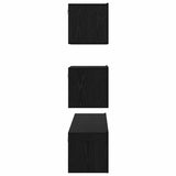 TV Cabinet Set 4 pcs Black Oak Engineered Wood 3393394