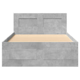 Bed Frame with Headboard without Mattress Concrete Grey 100x200 cm 3295579