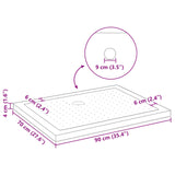 Shower Base Tray with Dots 90 x 70 x 4 cm ABS Black 42033511