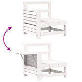 7 Piece Garden Sofa Set White Solid Wood Pine 3250873