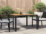 Garden Table Black 90 x 90 x 75 cm Poly Rattan 362537