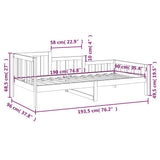 Day Bed without Mattress 90x190 cm Single Solid Wood Pine 820731