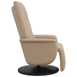Massage Recliner Chair with Footrest Cappuccino Faux Leather 356516