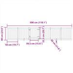 Dog Gate with Door Foldable 6 Panels 300 cm Poplar Wood 352237