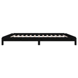Stack Bed without Mattress Black 80x200 cm Solid Wood Pine 820401