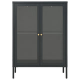 Sideboard Anthracite 75x35x105 cm Steel and Glass 336072